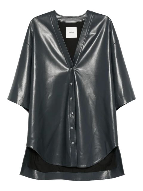 Nanushka button-front shirt mini dress - Blue - zdjęcie produktu nr 1