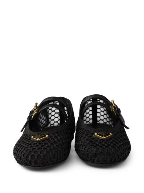 Prada mesh ballerina shoes - Black