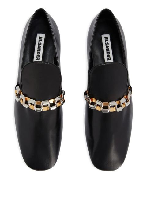 Jil Sander leather loafers - Black