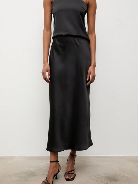 Answear.LAB top i spódnica damski kolor czarny