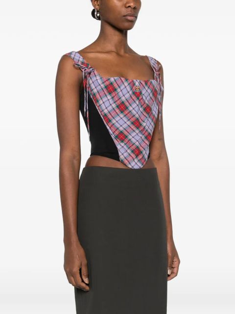 Vivienne Westwood tartan tie corset - Purple - zdjęcie produktu nr 2