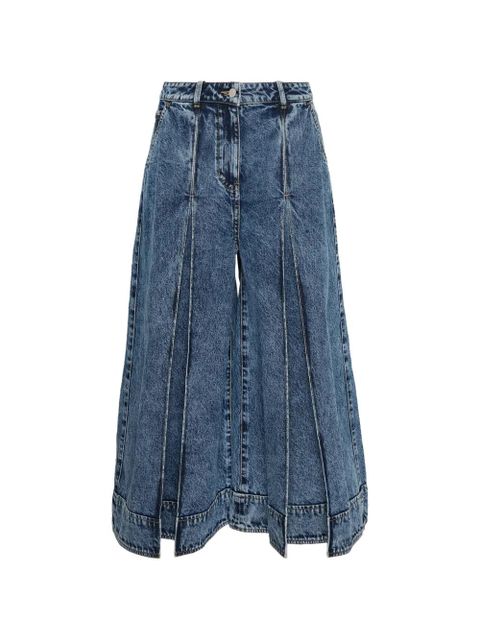 3.1 Phillip Lim logo-patch culotte jeans - Blue - zdjęcie produktu nr 1