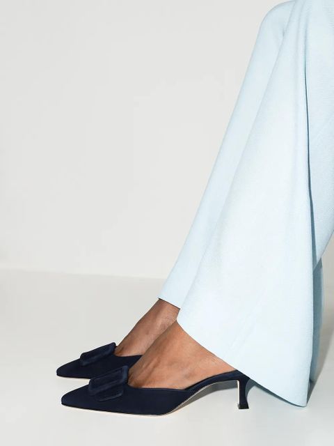Manolo Blahnik 50mm Maysale mules - Blue - zdjęcie produktu nr 2