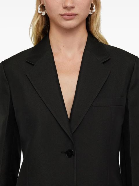 Jil Sander single-breasted crepe blazer - Black