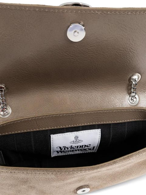 Vivienne Westwood Chain suede shoulder bag - Neutrals