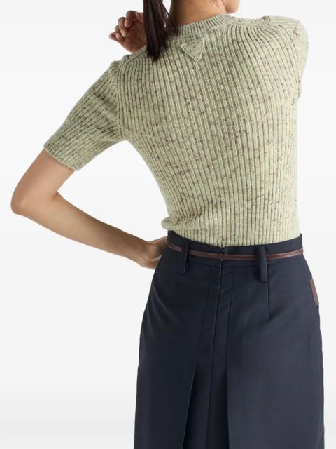Prada ribbed short-sleeve sweater - Green - zdjęcie produktu nr 2