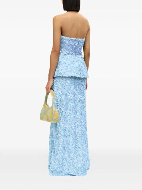 Acler Pipson strapless top - Blue