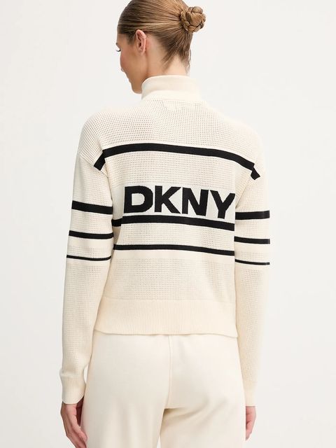 Dkny kardigan damski kolor beżowy DP5R0756 - zdjęcie produktu nr 1