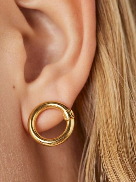 Tous kolczyki ze srebra pokrytego złotem Hold