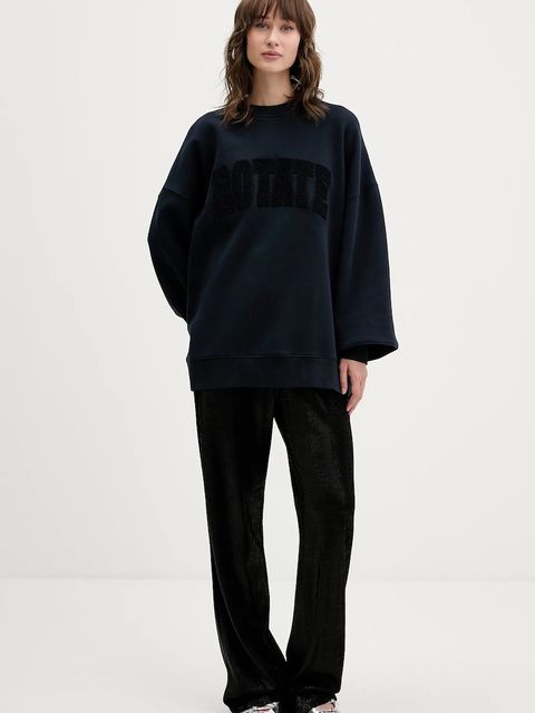 Rotate bluza bawełniana damska kolor granatowy z aplikacją 1153162318