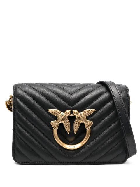 PINKO mini chevron-quilted Click Love bag - Black - zdjęcie produktu nr 1