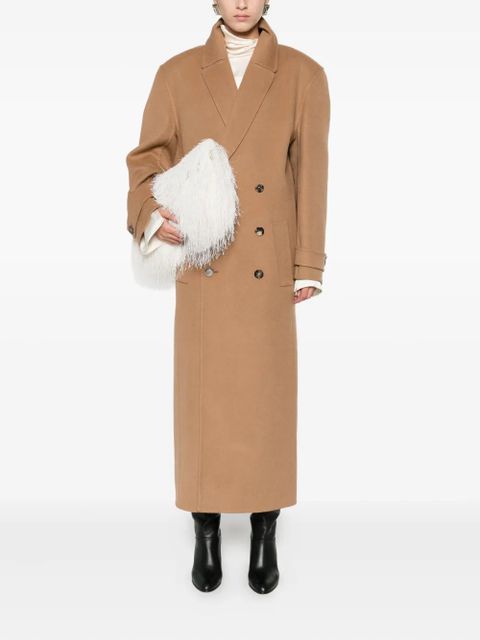 Saint Laurent double-breasted coat - Brown - zdjęcie produktu nr 2