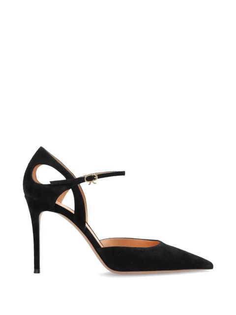 Gianvito Rossi Camnero suede pointed-toe pumps - Black - zdjęcie produktu nr 1