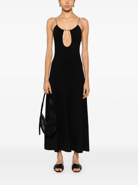 Saint Laurent cut-out midi dress - Black - zdjęcie produktu nr 2