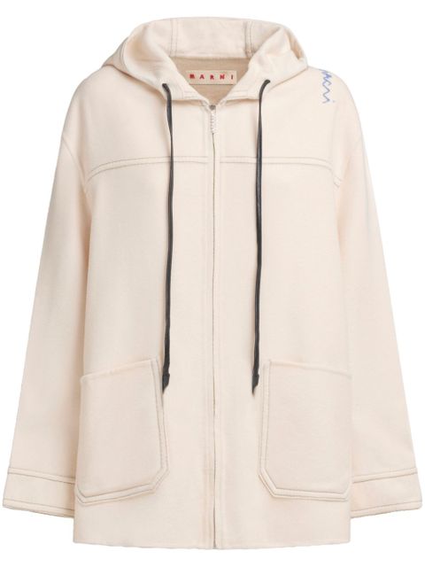 Marni embroidered parka jacket - Neutrals - zdjęcie produktu nr 1