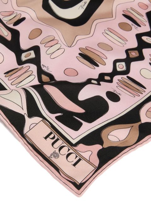 PUCCI Angoli print silk scarf - Pink - zdjęcie produktu nr 2