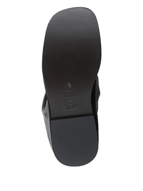 The Attico leather knee-high boots - Black