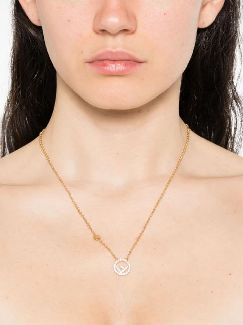 FENDI crystal-embellished necklace - Gold