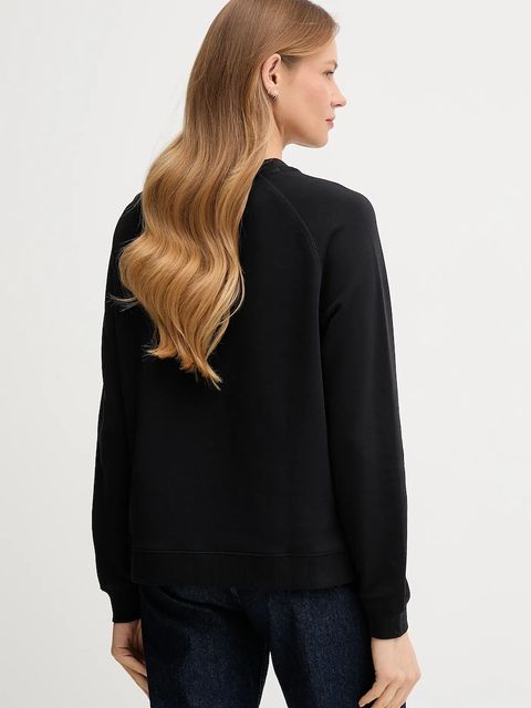 Marc O'Polo bluza bawełniana damska kolor czarny gładka 5000006286