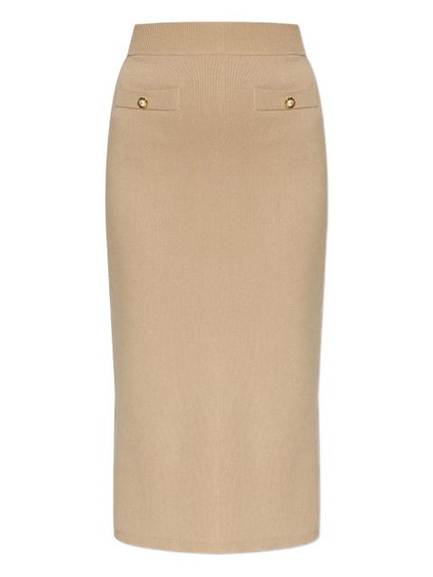 Alessandra Rich button-detailed knit skirt - Neutrals - zdjęcie produktu nr 1
