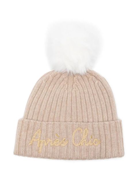 MC2 Saint Barth pompom embroidered hat - Brown - zdjęcie produktu nr 1
