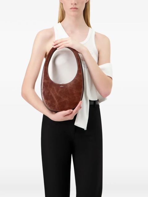 Coperni Swipe zipped leather shoulder bag - Brown