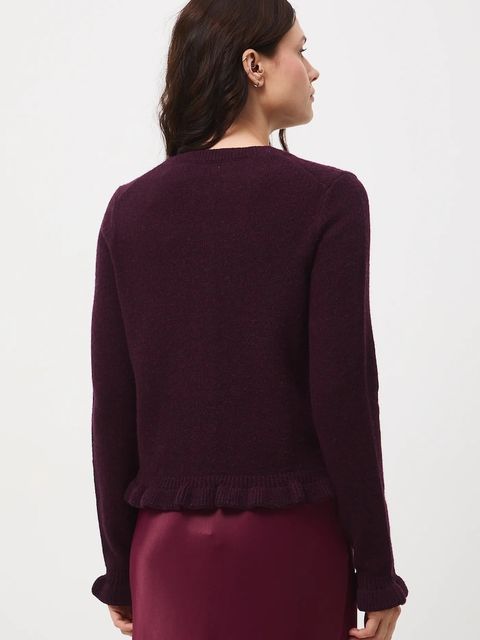 Medicine kardigan z wełną damskie kolor bordowy