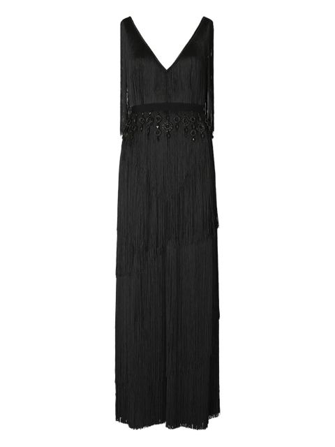 Tory Burch fringed maxi dress - Black - zdjęcie produktu nr 1