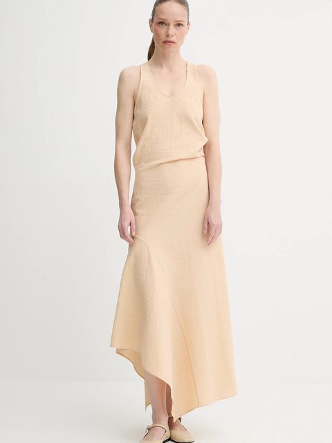 AERON sukienka GALE kolor beżowy maxi rozkloszowana DR580571 - zdjęcie produktu nr 1