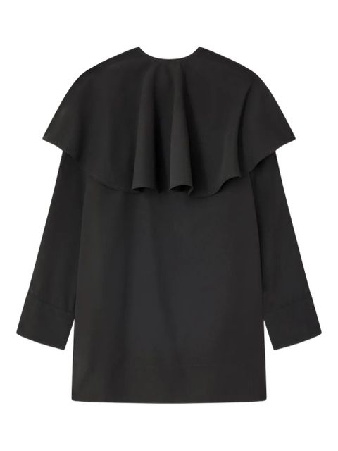 GANNI ruffled cape-attachment mini dress - Black - zdjęcie produktu nr 1