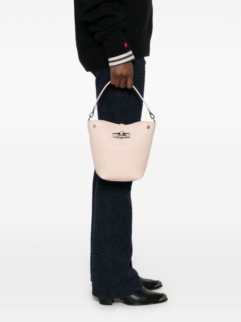 Longchamp mini Le Roseau bucket bag - Pink