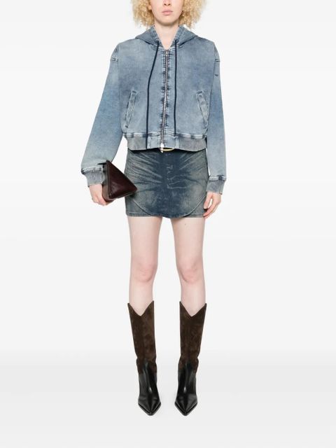 Diesel hooded zip-up denim jacket - Blue - zdjęcie produktu nr 2