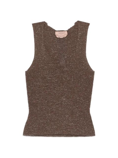 TWINSET lurex top - Brown - zdjęcie produktu nr 1
