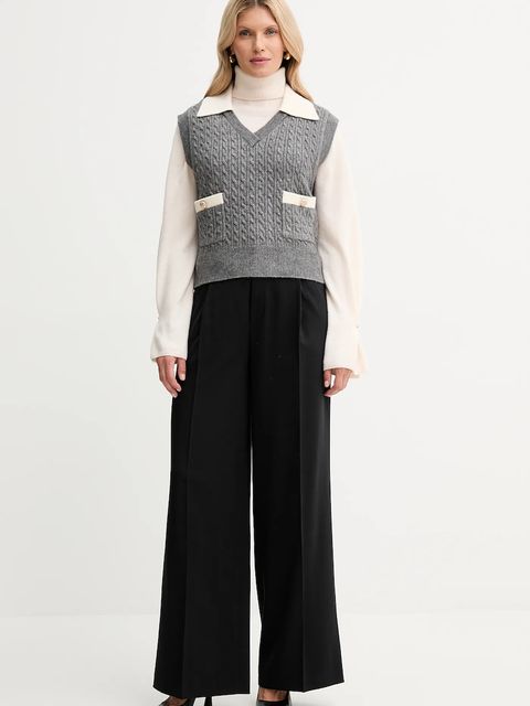 Fracomina kamizelka damski kolor szary FR25WJ5011K55401 - zdjęcie produktu nr 2