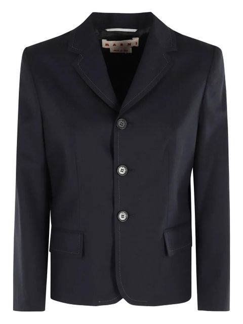 Marni virgin-wool notched-lapel blazer - Blue - zdjęcie produktu nr 1
