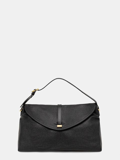 Pollini torebka skórzana kolor czarny PC4402PP0N QA1 - zdjęcie produktu nr 1