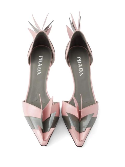 Prada 55mm leather pumps - Pink