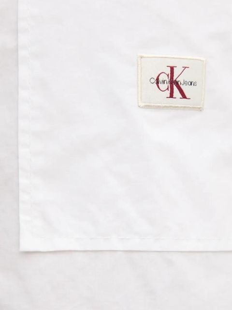 Calvin Klein Jeans koszula bawełniana damska kolor biały relaxed z kołnierzykiem klasycznym J20J225078
