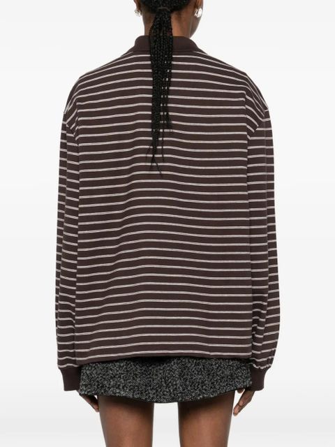 ROTATE BIRGER CHRISTENSEN long-sleeve polo shirt - Brown