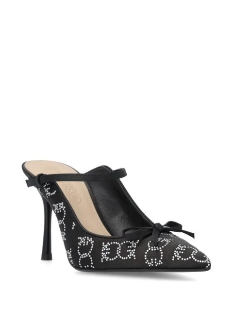 PINKO crystal-embellished mules - Black