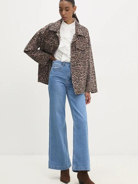 Answear.LAB koszula bawełniana damska kolor biały regular ze stójką