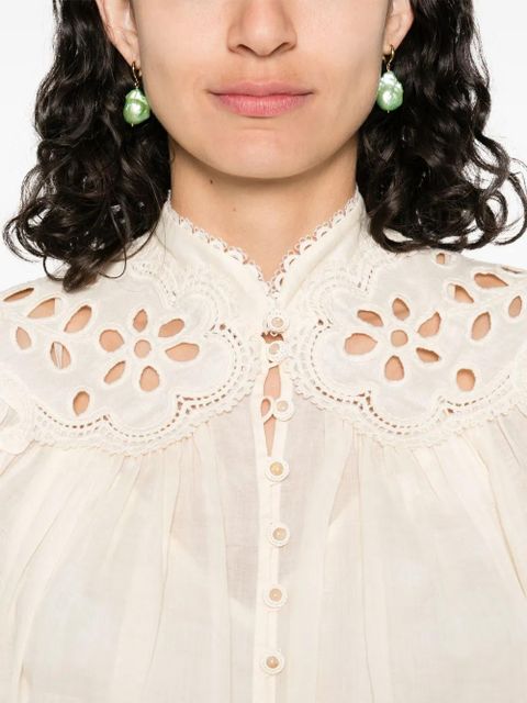 ZIMMERMANN embroidered shirt - Neutrals