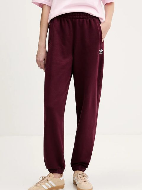 adidas Originals spodnie dresowe Essentials damskie kolor bordowy gładkie KC9102 - zdjęcie produktu nr 1