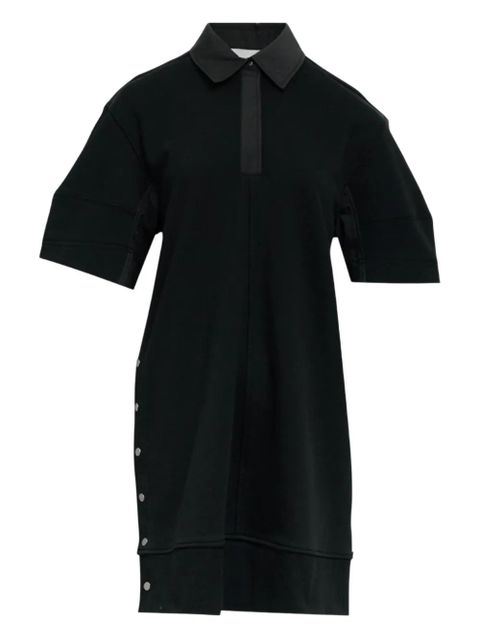 3.1 Phillip Lim Terry buttoned collar midi dress - Black - zdjęcie produktu nr 1