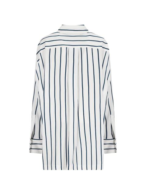 The Attico Diana striped shirt - White
