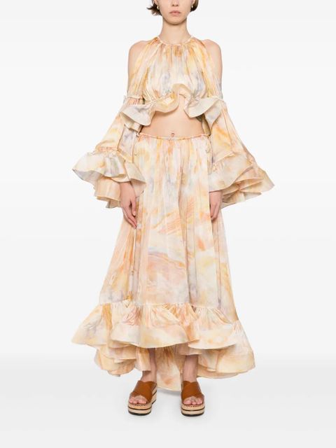 ZIMMERMANN Flounce maxi skirt - Yellow - zdjęcie produktu nr 2