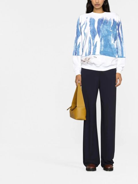 Chloé graphic-print crew-neck sweatshirt - Blue - zdjęcie produktu nr 2