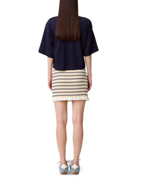 Claudie Pierlot logo-embroidered T-shirt - Blue