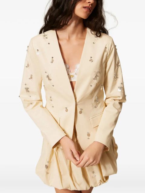 TWINSET sequin-embellished blazer - Neutrals