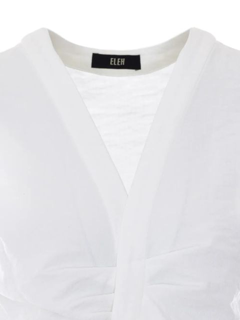 Eleh asymmetric draped top - White